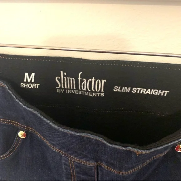 Slim Factor by Investments slim straight jeans B069 - Picture 3 of 3